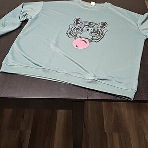 TEMU Tiger Bubble Gum Sweatshirt